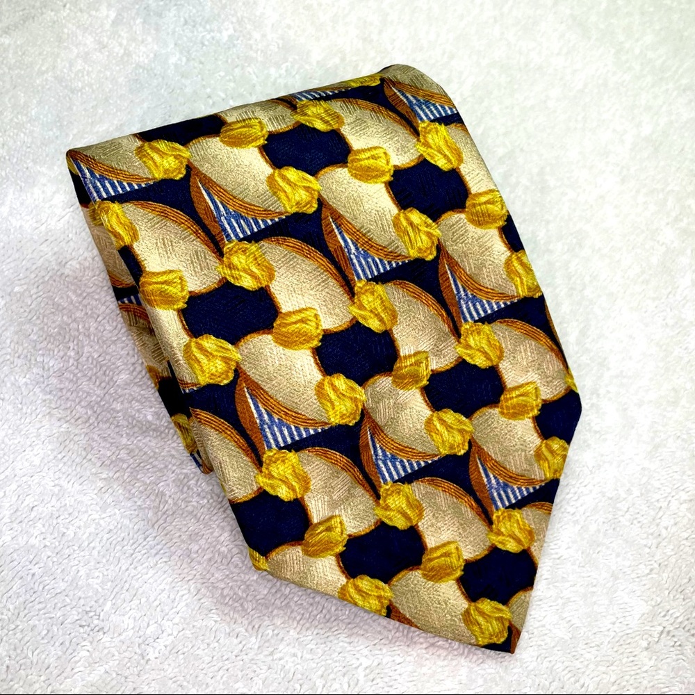 Ermenegildo Zegna Silk Tie Copper Yellow Tie